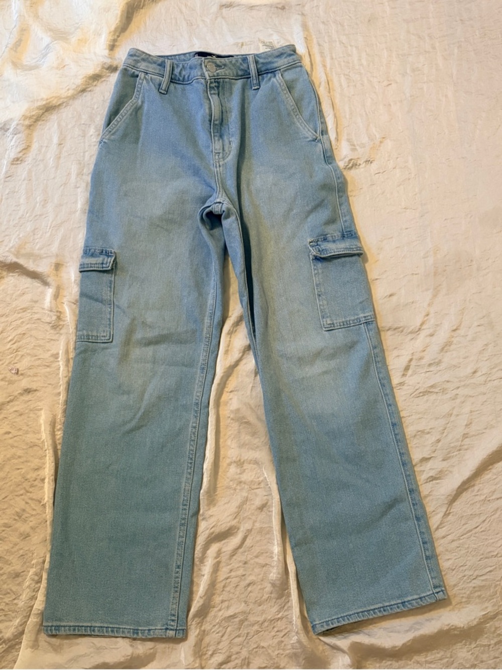 Hollister Light Blue Straight Cargo Jeans